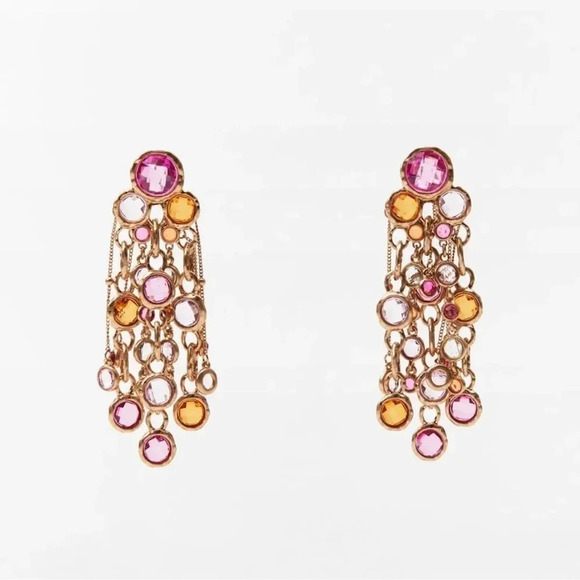 ZARA MULTI-COLOR WATERFALL EARRINGS - Picture 9 of 15